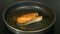 Cooking Salmon Steak On A Frying Pan, Macro Shot