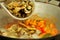 Cooking , Stir fried clams and eggplant with roasted chile paste