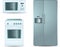 Cooking stove, microwave oven and refrigerator sid