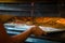 Cooking of tarte flambe, classic alsacien