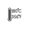 Cooking temperature icon vector