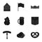 Cooking, textiles, tourism and other web icon in black style.Residential, national, attributes, icons in set collection.