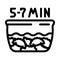 cooking time dumplings line icon vector illustration