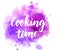 Cooking time lettering background