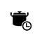 Cooking timer icon vector on white