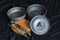 cooking utensils that can be used in the kitchen and while camping or on vacation. very practical