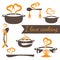 cooking vector set of kitchen elements