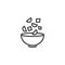 Cooking vegetable salad line icon