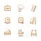 Cooking ware icon set outline