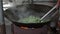 Cooking wok food. Wok cooking. Asian food being cooked in wok pan. Chef cooking vegetables in wok pan. Street food. Cook