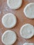 Cooking yeast dough. Working with dough in the kitchen. Close-up on rolled out dough