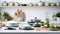 cookware kitchen in modern gourmet kitchen banner