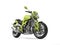 Cool acid green modern sports motorcycle