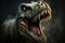 Cool aggressive dinosaur tyrannosaurus, digital illustration painting