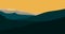 Cool animation: background in cartoon style mountains and natural hills with harmonious color blend