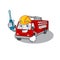 Cool automotive fire truck in cartoon character style