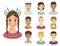 Cool avatars different nations people portraits ethnicity different skin tone