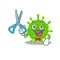 Cool Barber flaviviridae mascot in design style