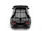 Cool black sports super car - top down back view
