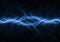 Cool blue abstract lightning, plasma and power