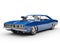 Cool blue muscle car - studio shot