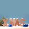 Cool blue Xmas background with snow