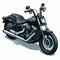 Cool bobber motorcycle,illustration in the form of an isometric object isolated on a white background.2
