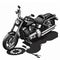 Cool bobber motorcycle,illustration in the form of an isometric object isolated on a white background 4