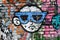 Cool boy wearing sunglasses, Graffiti Design, London UK