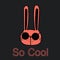 Cool Bunny Vector Illustration.