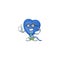 Cool Businessman blue love balloon cartoon character design