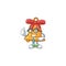 Cool Businessman christmas bell mascot cartoon character