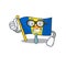 Cool Businessman flag madeira cartoon in character