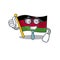 Cool Businessman flag malawi with cartoon character
