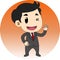 Cool bussinesman vector illustration with smile