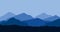 Cool and calm parallax animation of blue mountains and hills