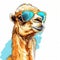 Cool Camel Wearing Sunglasses - High Resolution Stock Photo