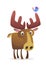 Cool carton moose. Vector illustration isolated