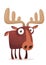 Cool carton moose. Vector illustration isolated