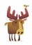 Cool carton moose. Vector illustration isolated