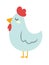 Cool cartoon chicken vector clipart illustration.