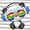 Cool Cartoon Cute Panda with sun glasses