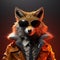 Cool Cartoon Fox With Attitude And Stylish Accessories