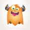 Cool cartoon monster with big eyes. Halloween vector illustration clipart.