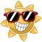 Cool Cartoon Sun sunglasses