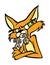 Cool Cat Icon with a bone fish in his mouth