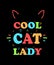 Cool Cat Lady Shirt Design