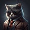 Cool Cat in a Suit and Shades, generative ai