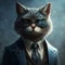 Cool Cat in a Suit and Shades, generative ai