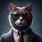 Cool Cat in a Suit and Shades, generative ai